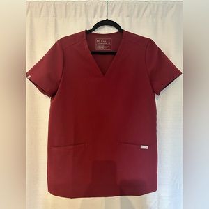 FIGS Casma scrub top - Size S - burgundy
